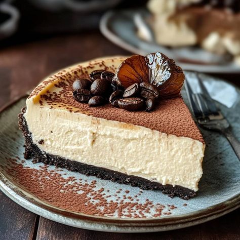 If you love coffee and cheesecake, then this Luxurious Coffee Cream Cheese Cheesecake is perfect for you! It combines the rich flavors of cream cheese and the bold taste of coffee, making it a delightful dessert. This cheesecake is creamy, smooth, and the chocolate crust adds just the right amount of sweetness. It’s the ultimate Cow Cheesecake, Cheesecake Aesthetic, Cappuccino Cheesecake, German Chocolate Cheesecake, Cream Cheese Cheesecake, Mocha Cheesecake, Cream Cheese Coffee Cake, Coffee Cheesecake, Chocolate Crust