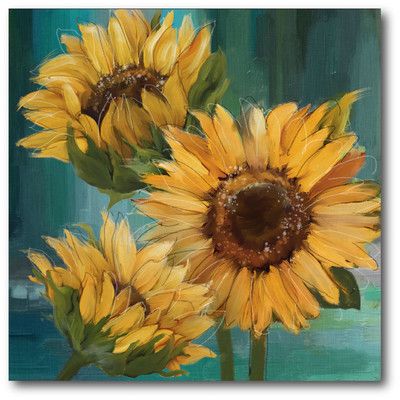 Courtside Market Farmhouse Sunflower Painting Print on Canvas  $49.99