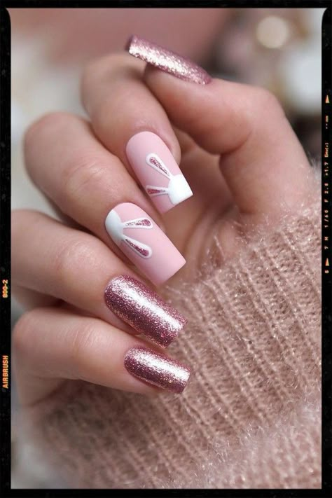 Easter Nails Bunny, Easter Inspired Nails, Easter Nails 2023, Easter Nails Acrylic, Easter Nails Design Spring, Acrylic Nail Art Ideas, Fall Nail Art Ideas, Fall Nails Art, Nail Summer