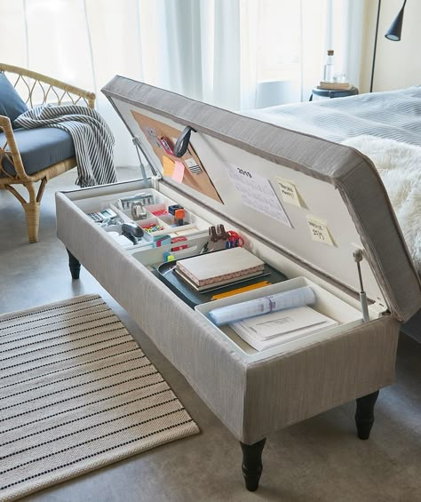 Stocksund Bench, Beautiful Bed Designs, Design Ložnic, Home Office Storage, Room Inspiration Bedroom, Room Ideas Bedroom, Home Room Design, Homecoming Hairstyles, Furniture For Small Spaces