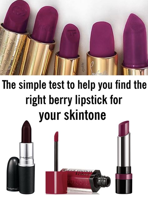 How to find the best berry lipstick for you Best Berry Lipstick Shades, Berry Lipstick Drugstore, Berry Color Lipstick, Best Berry Lipstick, Plum Red Lipstick, Plum Lipstick Makeup, Pink Colour Lipstick, Warm Tone Lipstick, Plum Color Lipstick