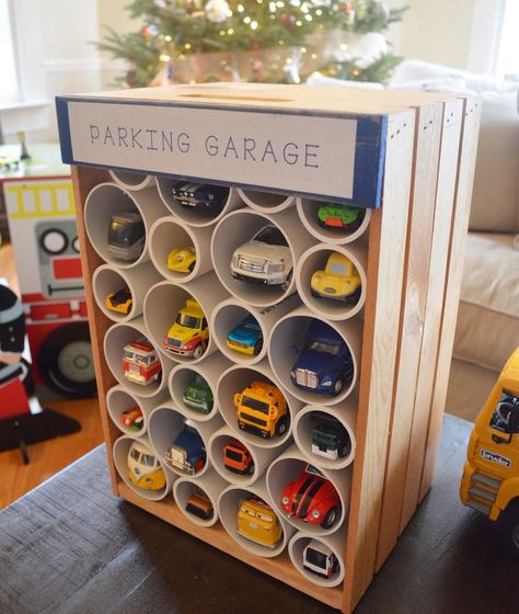 Toy Car Garage, Toy Garage, Toy Rooms, Toddler Fun, Big Boy Room, Toddler Room, Infant Activities, Kids Playroom, Toddler Crafts