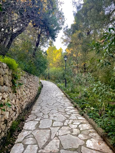 Natural Stone Pathway, Quba Mosque, Italian Steakhouse, Dream Home Farmhouse, Rock Walkway, Hillside Cottage, Landscape Architecture Park, Rock Path, Natural Stone Paving