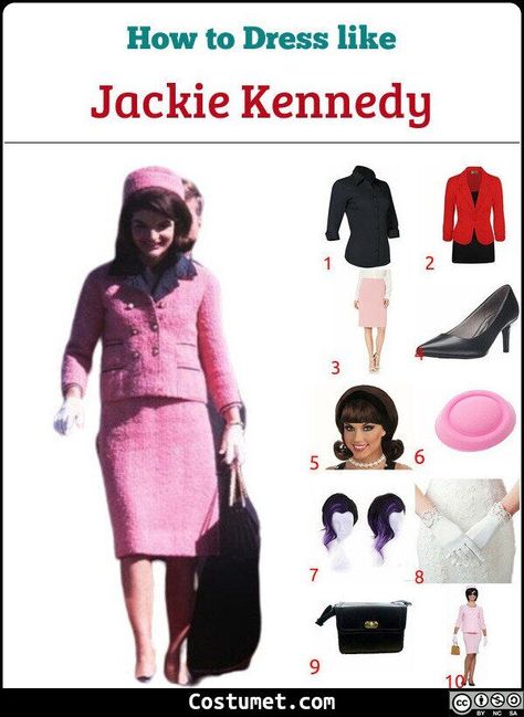 Jackie Kennedy Costume Jackie O Costume Halloween, Jackie O Halloween Costume, Jackie O Costume, Pink Blazer And Skirt, Wax Museum Project, Vintage Capsule Wardrobe, Fall Costume, 60s Fashion Trends, Jackie O's