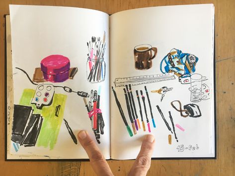 Everyday sketching - my visual journals on Behance Visual Journal Ideas Inspiration, Sketching Outside, Sketchbook Journaling Ideas, Visual Journal Ideas, Sketch Book Pages, Calarts Sketchbook, Visual Art Diary, Journal Illustrations, Art Diary Ideas