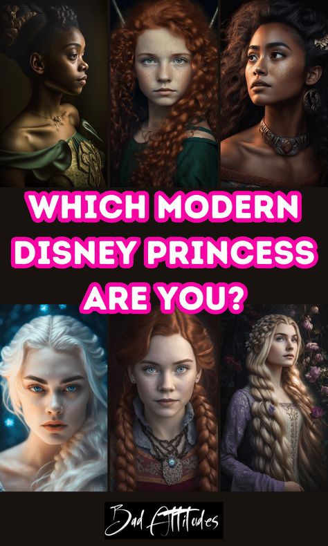 Which Modern Disney Princess Are You? - Bad Attitudes Wild Princess Aesthetic, Disney Princesses In High School, My Disney Princess, Historically Accurate Disney Princess, Which Disney Princess Are You, Iconic Movie Characters Women, Aesthetic Disney Princess Pictures, Plumette Beauty And The Beast, Princess Astethic