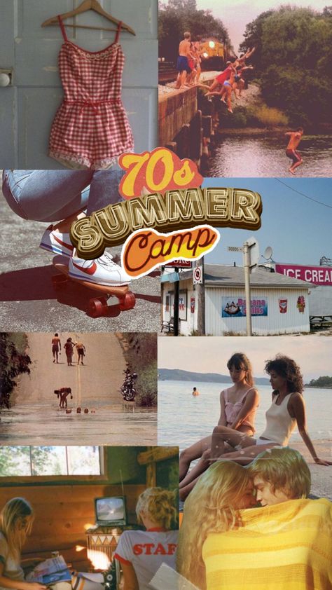 #1970ssummercamp #summercamp #1970s #summer #1970 70s Summer Camp, Summer Camp Party, Born To Die Summer, Summer Camp Vibes, Summer Camp Outfits, Adult Summer Camp, Birthday Mood Board, 1970s Summer, Summer Camp Aesthetic