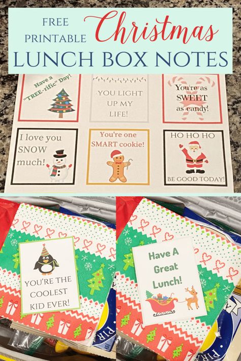 Christmas Lunch Box Notes - Leah With Love Christmas Lunch Notes Free Printables, Preschool Lunch Notes, Christmas Lunch Notes, Christmas Lunch Box Notes, Winter Lunch, Preschool Lunch, Printable Lunch Box Notes, Love Printables, Lunchbox Notes