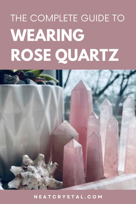 If you’re wanting to work with rose quartz by wearing it, it is important you do a little research. This way you and the stone can work together most effectively. If you’re looking for more information on how to wear your rose quartz jewelry, you’ll find it all here. In short, this is how it is recommended to wear rose quartz: Rose Quartz Art, Crystal Combinations, Crystal Identification, Crystal Care, Jewelry Designs Ideas, Inner Witch, Rose Quartz Jewelry, Raw Rose Quartz, Rose Quartz Bracelet