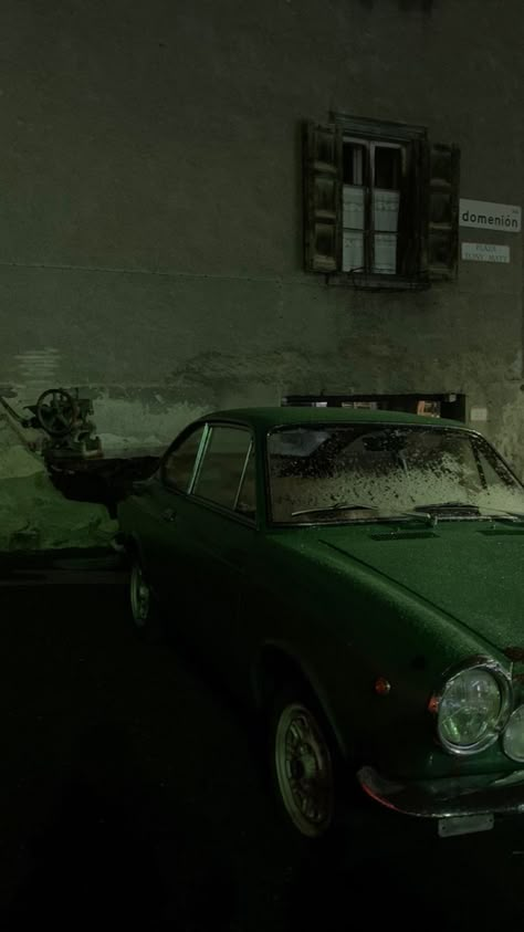 Vintage Dark Green Aesthetic, Green Car Astethic, Green Vintage Car Aesthetic, Dark Green Wallpaper Aesthetic Vintage, Dark Sage Green Aesthetic Wallpaper, Faded Green Aesthetic, Dark Green Pictures Aesthetic, Aesthetic Pictures Green Vintage, Alec Core Aesthetic