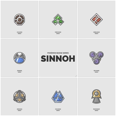 Pokemon Sinnoh Region, Pokémon Sinnoh, Pokemon Gym Badges, Sinnoh Region, Pokemon Conquest, Pokemon Badges, Gym Badges, Pokemon Names, Zelda Tattoo