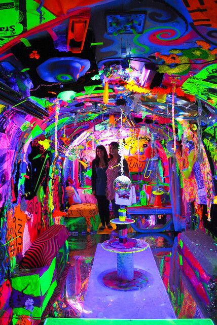 Day-Glow Camper | Art Basel Week 2010 December 2, 2010 Miami… | Flickr Camping Inside, Black Light Room, Trippy Room, Pompe A Essence, Hippy Room, Chill Room, Neon Room, Day Glow, Room Goals