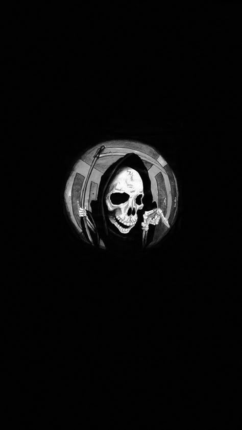 Grim Reaper Wallpaper Aesthetic, Skull Wallpaper Iphone, Skulls Wallpaper, Black Skulls Wallpaper, Grim Reaper Art, Gothic Wallpaper, Black Background Wallpaper, Skeleton Art, Skull Wallpaper