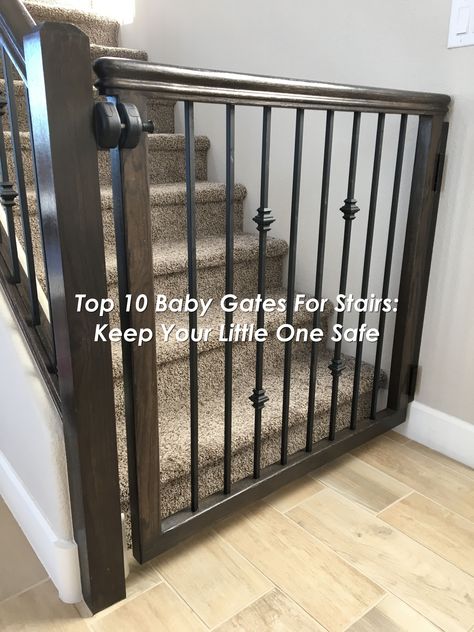 Looking for the best baby gates for stairs to keep your little one safe? Check out our top 10 picks that are not only stylish but also secure. From retractable to pressure-mounted gates, find the perfect option to childproof your home. Ensure peace of mind with these top-rated baby gates for stairs. Custom Baby Gates For Stairs, Baby Gate For Stairs With No Wall, Gate For Stairs With Banister, Stair Gate Ideas, Childproofing Stairs, Baby Gate Ideas, Diy Baby Gate For Stairs, Banister Baby Gate, Baby Gates For Stairs