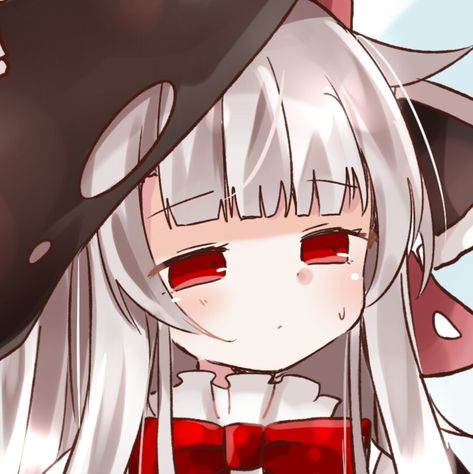 Osu Pfp Anime, Anime Witch Pfp, Chibi Body Tutorial, Osu Pfp, Girl Icon Pfp, Cool Anime Edits, Girls With White Hair, Steam Avatar, Red Pfp