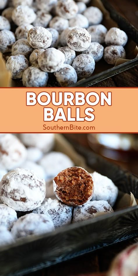 Bourbon Balls Recipe Southern Living, Southern Living Bourbon Balls, Vanilla Wafer Truffles, No Bake Booze Balls, Boozy Cake Balls, Bourbon Balls Southern Living, No Bake Bourbon Balls, Brandy Balls Recipes, Boozy Christmas Treats