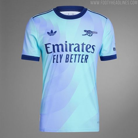 Arsenal 24-25 Third Kit Transformed to Other Adidas Elite Teams - Footy Headlines Real Madrid Home Kit, Arsenal Kit, Adidas Trefoil, Arsenal Fc, Football Kits, Chelsea Fc, Arsenal, Premier League, Football