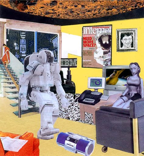 Updated Richard Hamilton collage (Dovetail Court 2000) Richard Hamilton Art, Richard Hamilton Pop Art, Richard Hamilton, Dada Art, Pop Art Collage, Collage Landscape, 60s Art, Marcel Duchamp, Swinging London