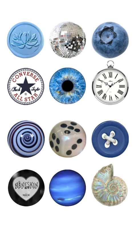 Circle collage #art #blue #silver Aesthetic Circle, Ig Icons Highlights Aesthetic, Circle Collage, Artsy Background, Circle Painting, Instagram Highlight Covers, Instagram Feed Ideas, Wow Art, Highlight Covers