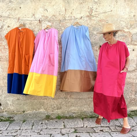 The Ruby Dress New – TulsiShop Ruby Dress, Loose Fit Dress, Loose Fitting Dresses, West Village, Blue And Brown, Fit Dress, Fashion Design Clothes, Loose Dress, Pink And Yellow