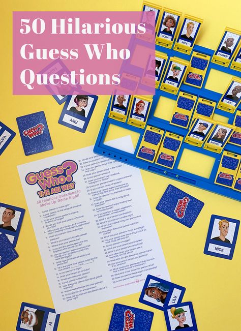 50 Hilarious Guess Who Questions | Abi Ayres Guess Who Questions, Guess Who Game, Who Questions, Fun With Kids, Games Activities, Child Life, Little Brother, Up Game, Interesting Questions