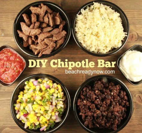 16 Copycat Chipotle recipes almost better than the real thing – SheKnows Chipotle Bar, Copycat Chipotle Steak, Diy Chipotle, Steak Bowls, Chipotle Steak, Chipotle Copycat Recipes, Flank Steak Tacos, Chipotle Copycat, Chipotle Recipes