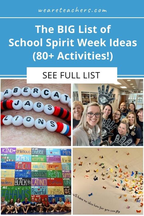 Student Council Ideas Middle School, Middle School Student Council Activities, Middle School Spirit Week Ideas, Unity Day Ideas School, Spirit Week Ideas For Workplace, School Spirit Activities, Spirit Club Ideas, Spirit Week Ideas Highschool, Color Wars Spirit Week