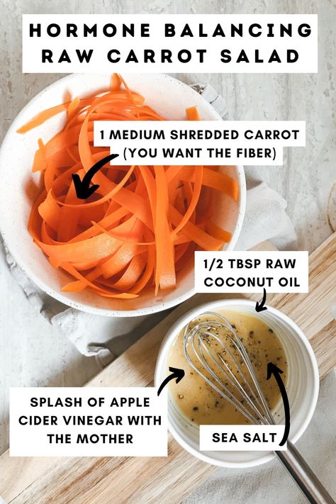 Hormone Balancing Raw Carrot Salad — Julia Connor Glow Diet, Dr Ray Peat, Raw Carrot Salad, Budget Meal Ideas, Ray Peat, Inflammation Foods, Carrot Salad Recipes, Foods To Balance Hormones, Mold Exposure