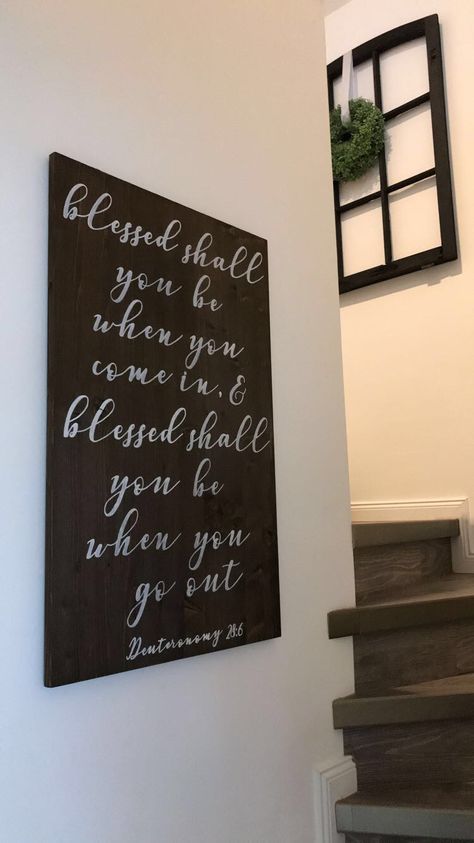 Bible Verse For Home Entrance, Christian Welcome Sign, Entryway Signs Quotes, Church Entrance Decor, Church Entryway, Scripture Calligraphy, Foyer Table Decor, Reminders From God, Florida House Decor