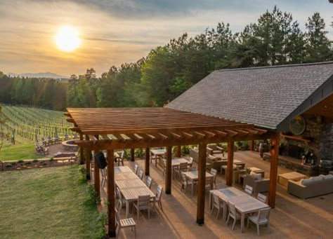 Event Venue Spaces, Napa Wineries, Winery Tasting Room, Greenville Nc, Winery Tours, Outdoor Stone, Mill Creek, Small Buildings, Outdoor Restaurant