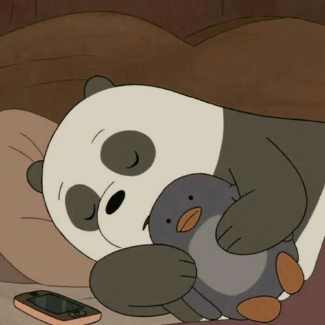 We Bare Bears Sleeping, Panda Sleeping Cartoon, We Bare Bears Panda, Anime Sleeping, Sleeping Cartoon, Panda Icon, We Are Bears, We Bear Bears, Ice Bear We Bare Bears