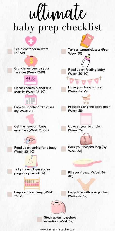 Wondering when to start buying baby stuff? When to prep the nursery? Use this ultimate pregnancy checklist for getting ready for your gorgeous baby to arrive. Getting Ready For Birth, When To Buy Baby Stuff During Pregnancy, How Many Diapers Do I Need In Each Size, Baby Nursery Checklist, Preparing For Baby Checklist, Pregnancy Nesting Checklist, To Do List Before Baby Arrives, Baby Checklist Preparing For, Planning For Pregnancy