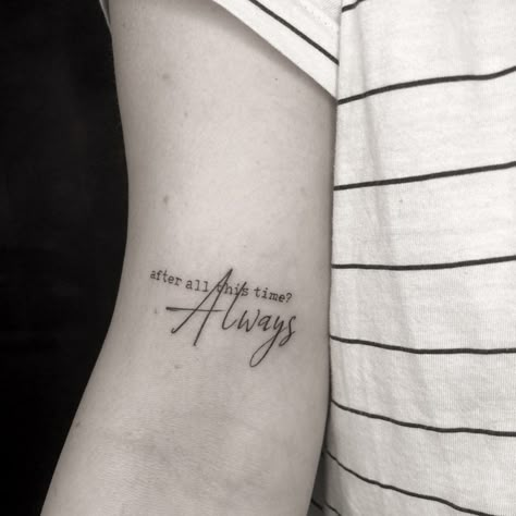 Harry Potter Quotes Tattoo Ideas, Hand Tattoos Harry Potter, Always Tatoos Harry Potter, Small Tattoo Ideas Harry Potter, Harry Potter Related Tattoos, Pretty Harry Potter Tattoos, Harry Potter Tattoos Small Quotes, Small Tattoo Harry Potter, Harry Potter Memorial Tattoo