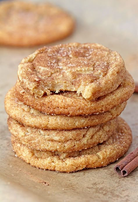 Chewy Brown Butter Snickerdoodle Cookies | Sweet Spicy Kitchen Spicy Snickerdoodle Cookies, Cinnamon Toast Cookies Nyt, Cinnamon Snickerdoodle Cookies, Stand Mixer Cookies, Chewy Cinnamon Cookies, Cinnamon Peanut Butter Cookies, Brown Butter Cinnamon Cookies, Snickerdoodle Aesthetic, Brown Butter Snickerdoodle Cookies