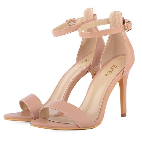 Peach High Heels, Pencil Heels Sandals, Bridal Party Shoes, Pencil Heels, Strap High Heels, Wedding Pumps, Ankle Strap High Heels, Footwear Fashion, High Heels Stilettos