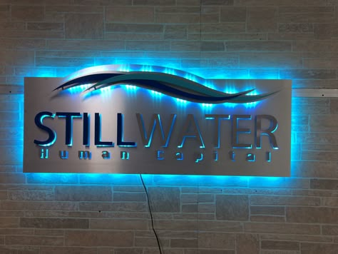 Metal Logo Sign, Ruangan Studio, 3d Signage, Experiential Graphic Design, Illuminated Signage, Led Sign Board, Signage Board, Front Wall Design, Signage Signs