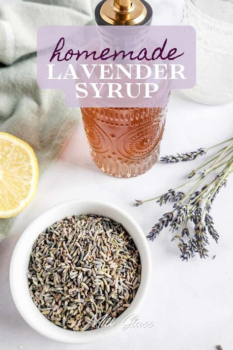 This homemade lavender simple syrup recipe is the easiest way to add a sweet, floral flavor to your favorite lemonades, sodas, and more! Homemade Soda Stream Syrup, Soda Syrup Recipes, Juniper Syrup, Lavender Simple Syrup Recipe, Homemade Soda Syrup, Sodastream Syrup, Homemade Syrups, Lavender Martini, Lavender Simple Syrup