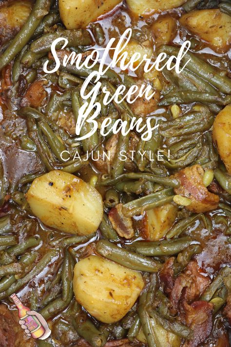 Green Beans Potatoes And Ham, Green Beans With Potatoes, Types Of Bellies, Smothered Green Beans, Green Beans Potatoes, Potatoes And Ham, Beans And Potatoes, Recipes Soul Food, Beans Potatoes