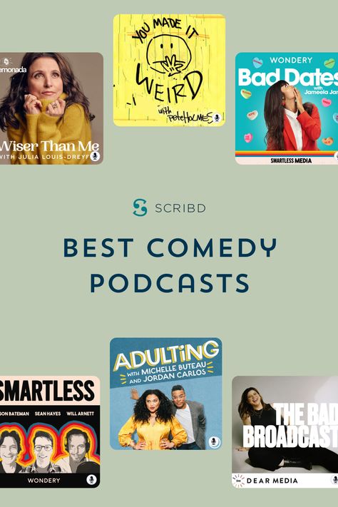 Hilarious podcasts with funny hosts and comedians who guarantee belly laughs. Funny Podcasts For Women, Inspiring Podcasts For Women, Funny Podcasts, Best Spotify Podcasts, Popular Podcasts, Will Arnett, Belly Laughs, Movies To Watch, Comedians