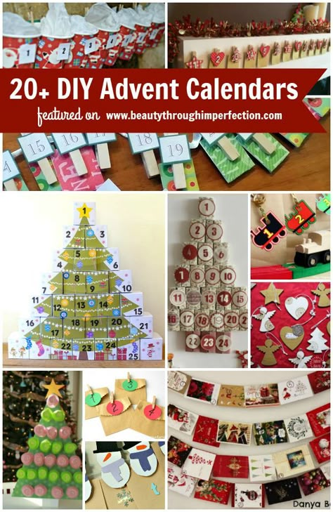 More than 20 of the BEST DIY advent calendar ideas for the Christmas season Advent Calendar Ideas Diy, Advent Calendar Fillers, Homemade Advent Calendars, Advent Calendar Diy, Fabric Advent Calendar, Christmas Advent Calendar Diy, Advent Ideas, Advent Activities, Advent Calendar Ideas