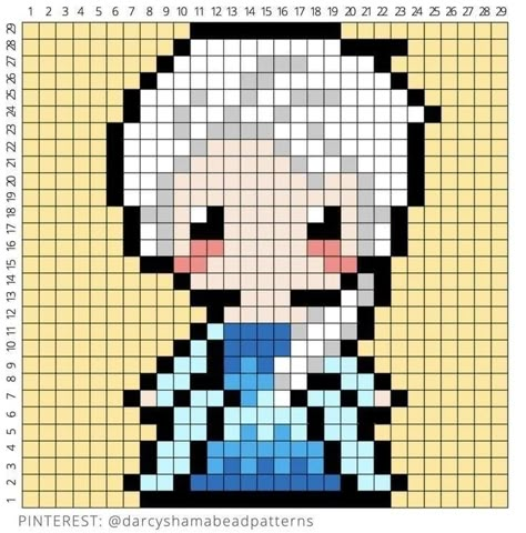 Pixel Art Noel, Pixel Art Disney, Modele Pixel Art, Elsa Anna Olaf, Graph Paper Drawings, Easy Pixel Art, Pixel Art Templates, Pixel Drawing, Pixel Art Grid