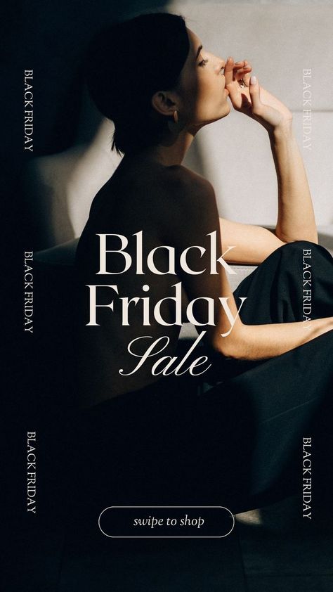 Black Friday Graphic, Black Friday Fashion, Instagram Story Ads, Brand Instagram, Black Friday Design, Fashion Banner, Social Media Advertising Design, Free Instagram, Social Media Branding