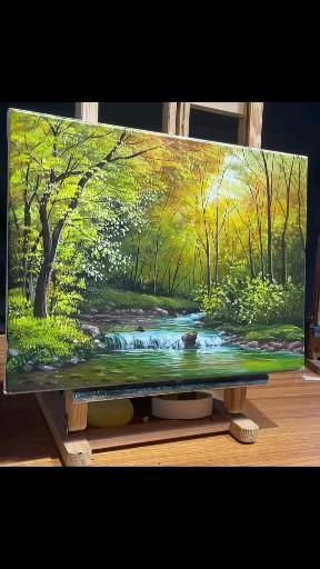 Canvas Art Painting Abstract, Landscape Painting Tutorial, Canvas Painting Tutorials, Landscape Paintings Acrylic, Easy Canvas Painting, Canvas Painting Landscape, Landscape Art Painting, Painting For Beginners, Nature Art Painting