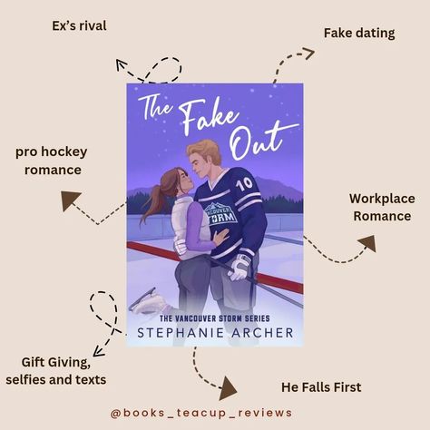 The Fake Out (Vancouver Storm #2) by Stephanie Archer Genre : Romance / Hockey Romance Source : Kindle Unlimited ⭐⭐⭐⭐⭐ The Fake Out is delightful and fun fake dating hockey romance that follows story of Hazel and Rory. I absolutely loved this from the beginning. The writing is perfect, not slow like the previous book and yet has the right amount of build-up. The plot is filled with banter, entertainment, romance, hockey, and spice. Characters are the heart of the story. Hazel is burnt by h... The Fake Out Stephanie Archer, Hockey Romance Books, Stephanie Archer, Sport Romance, Spicy Scenes, Books Recs, Fangirl Book, Sports Romance Books, Hockey Romance