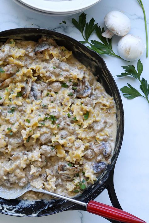 Beef Stroganoff Hamburger Helper, Beef Stroganoff Hamburger, Hamburger Helper Stroganoff, Hamburger Helper Beef Stroganoff, Recipe For Beef Stroganoff, Homemade Beef Stroganoff, Dinner Main Dishes, Hamburger Helper Recipes, Beef Entrees