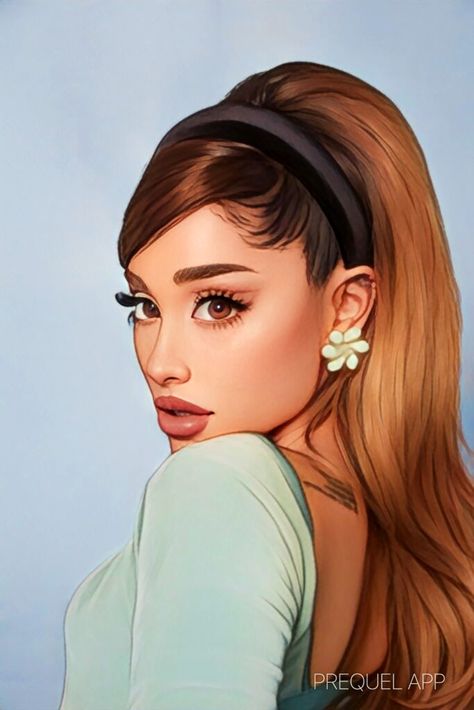 Ariana Grande Anime, Ariana Grande Images, Ariana Grande Drawings, Ariana Grande Cute, Celebrity Drawings, Cartoon Profile Pictures, Illustration Art Drawing, Kpop Drawings, Disney Princess Pictures