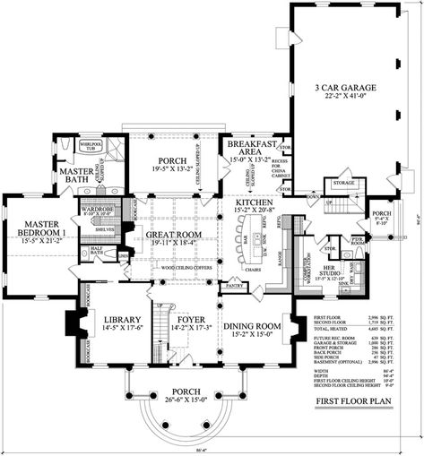 Southern Colonial House Plan - 5 Bedrooms, 5 Bath, 4685 Sq Ft Plan 57-210 Colonial House Layout, Colonial Floor Plans, Southern Colonial House Plans, Script Analysis, Four Gables, Southern Colonial, Colonial Style House Plans, Colonial Style House, Colonial House Plans