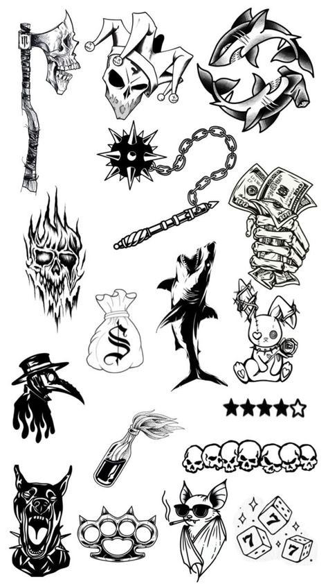 Dark Tattoos For Men, Flash Tattoo Sleeve, Mr Cartoon Tattoo, Easy Tattoos To Draw, Dark Tattoos, Scary Tattoos, Graffiti Wallpaper Iphone, Flash Tattoo Designs, Skeleton Hand Tattoo