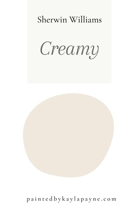 Creamy By Sherwin Williams: Paint Guide Creamy By Sherwin Williams, Eclectic English Cottage, Cream Painted Kitchen Cabinets, New House Vision Board, Sherwin Williams Dover White, Sherwin Williams Creamy, Painting Cabinets Diy, Granite Paint, Lantern House