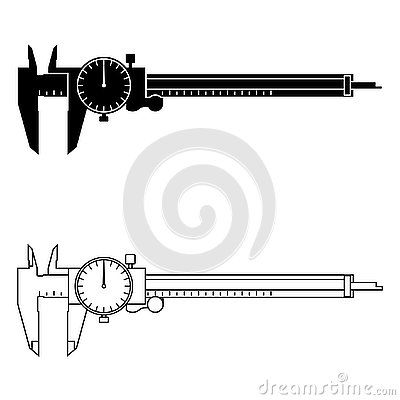 Calipers Tools, Tools Drawing, Vernier Caliper, Simple Illustration, Measurement Tools, Vector Clipart, Flat Illustration, Icon Set, Calipers